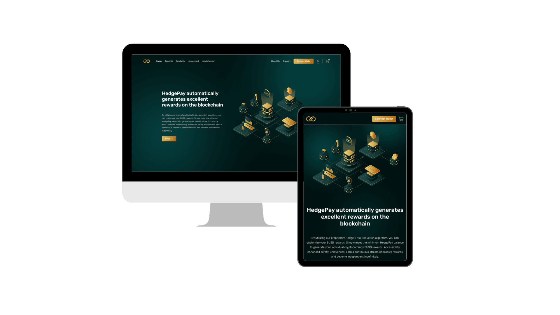 Solutions developed for HedgePay DeFi platform