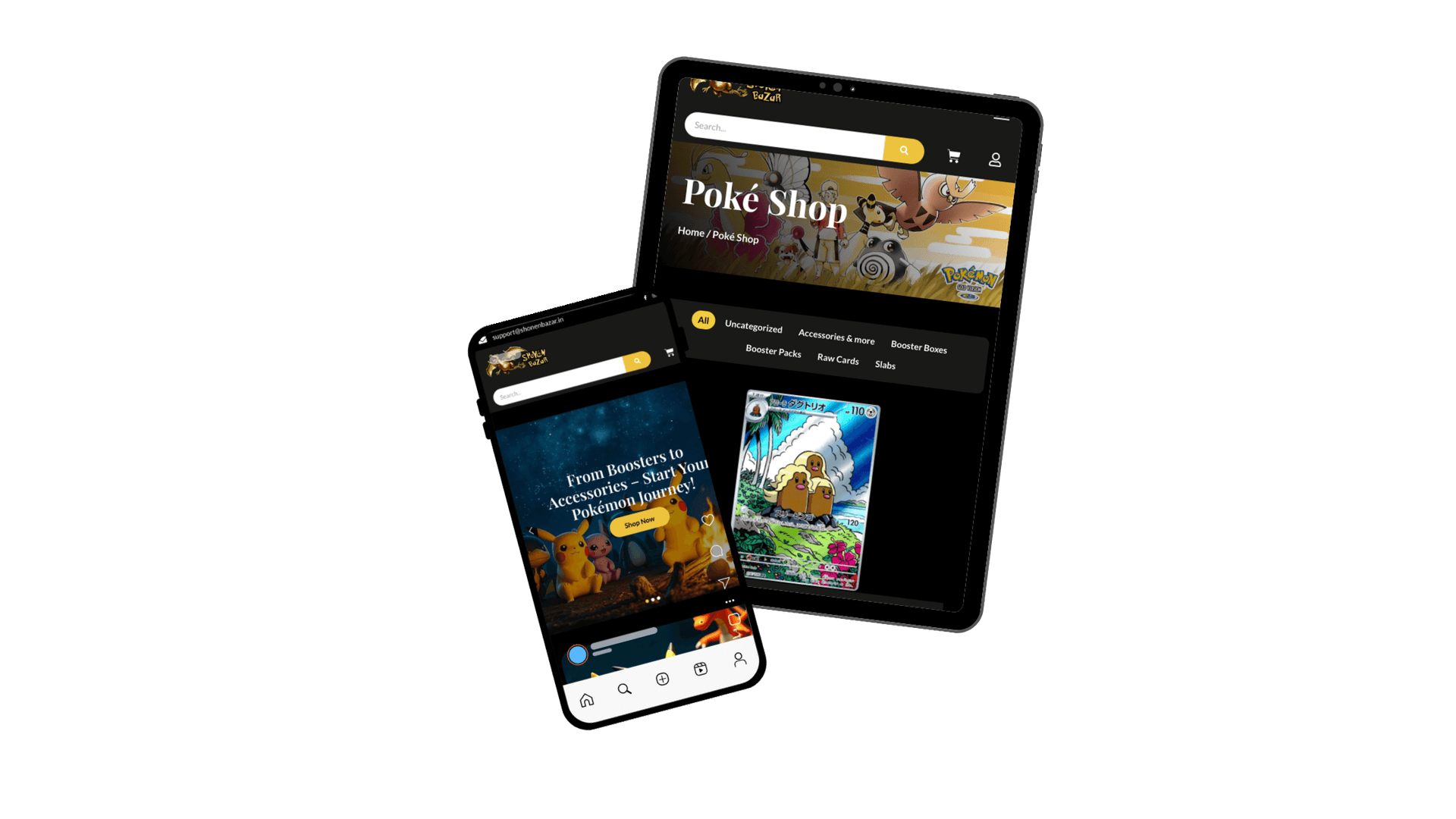 Shonen Bazar ecommerce platform UI