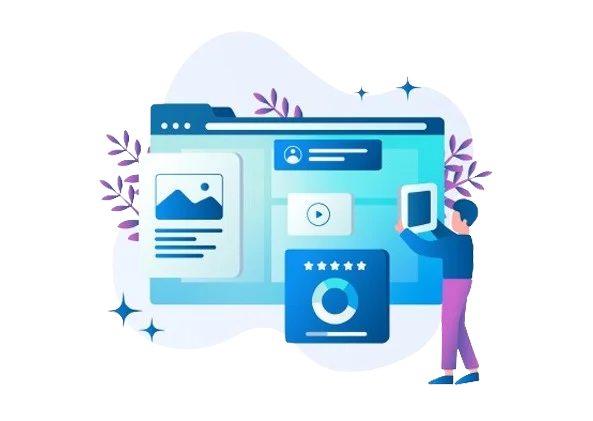 Custom Web Portal Interface Illustration