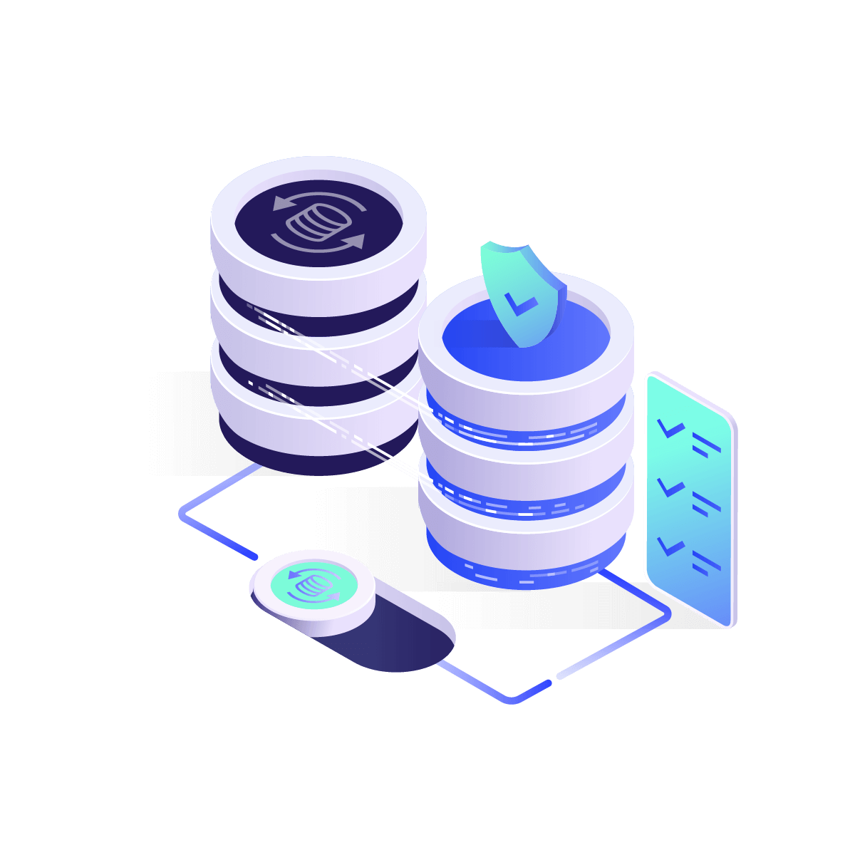 Disaster recovery cloud system illustration