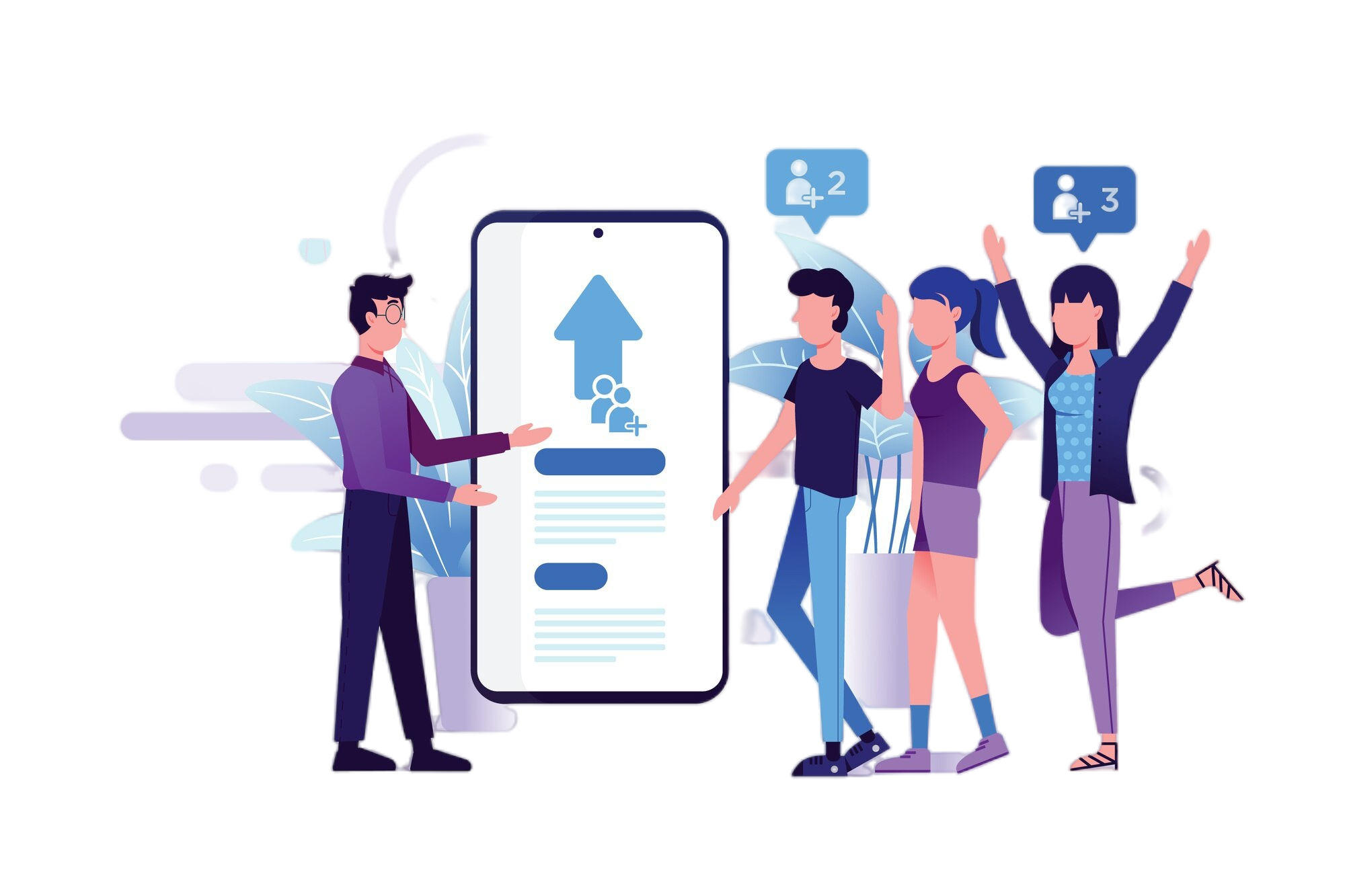 Enterprise team using mobile devices for digital operations