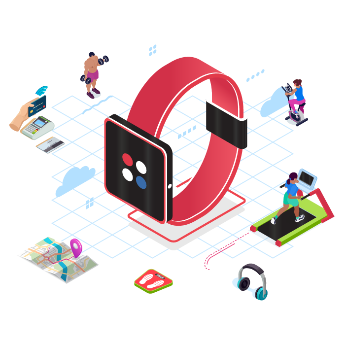 Illustration of wearable technology and smart devices