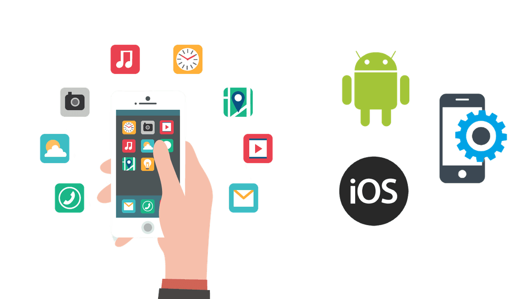 Mobile app development for the US market illustration