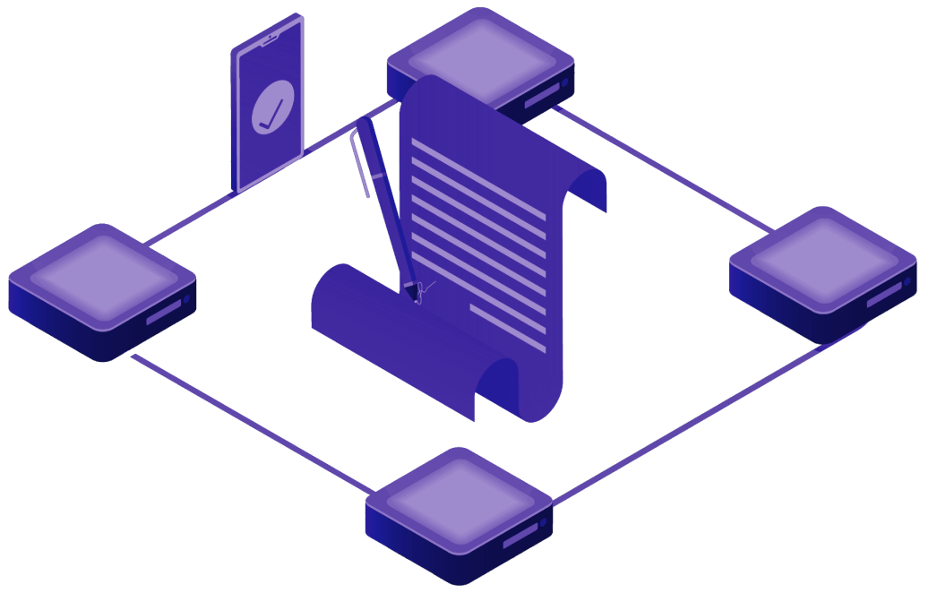 Blockchain audit process illustration