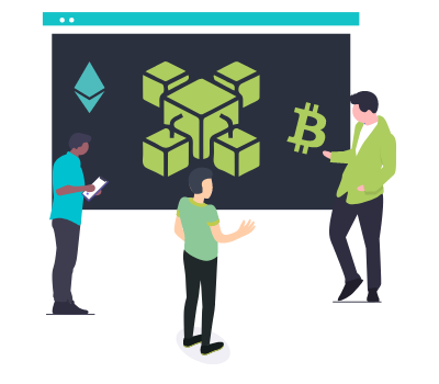 Blockchain strategy and advisory session illustration