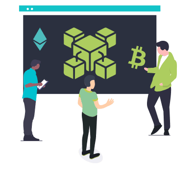 Blockchain strategy and advisory session illustration
