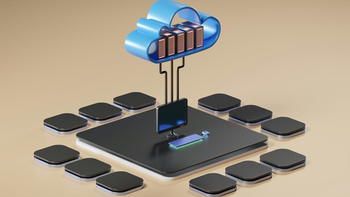 CI/CD pipeline automation illustration with cloud and code deployment