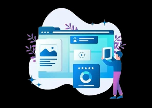 Custom Web Portal Interface Illustration
