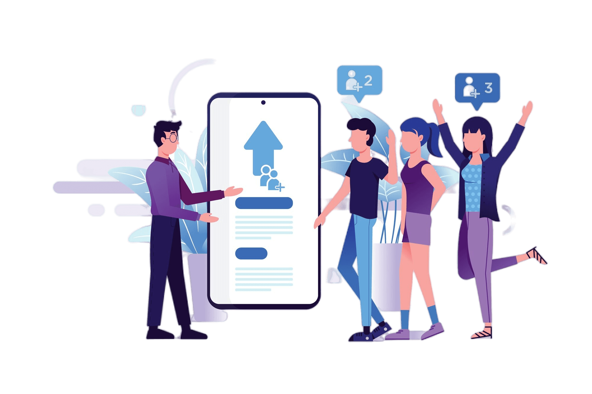 Enterprise team using mobile devices for digital operations