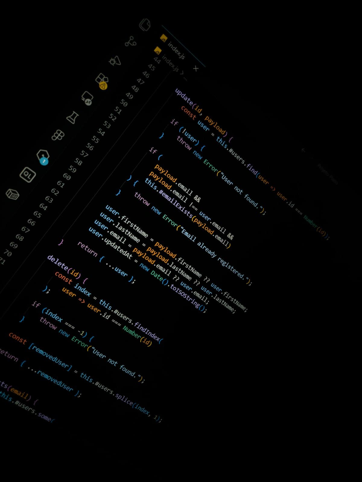 Backend development process illustration with servers, code, and APIs